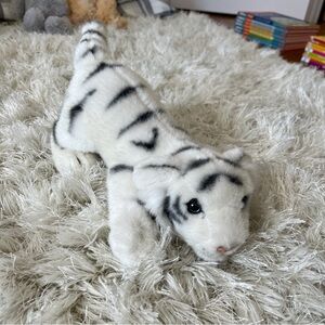 Vintage K&M International White Bengal Tiger Stuffed Plush Toy